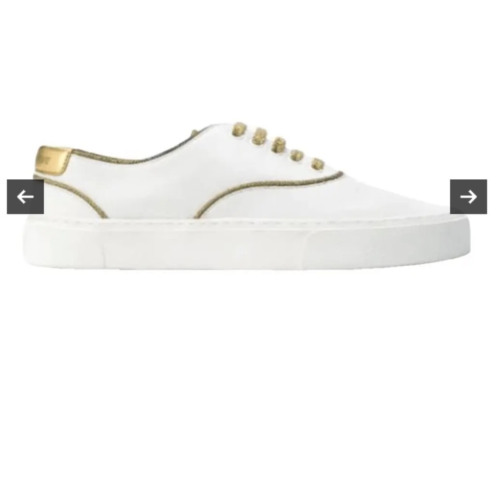 Saint Laurent White and Gold Sneakers - Picture 10 of 10